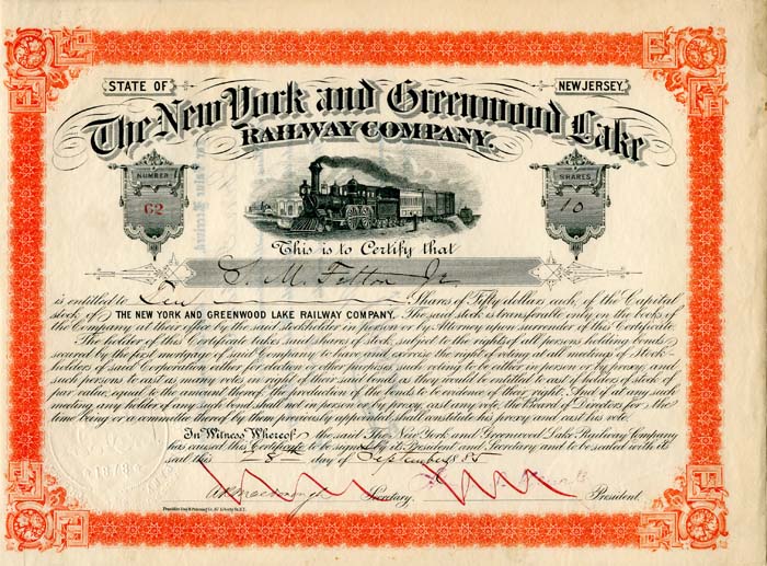 New York and Greenwood Lake Railway Co.